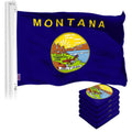 G128 5 Pack: Montana MT State Flag  3x5 Ft  LiteWeave Pro Series Printed 150D Polyester  Indoor/Outdoor, Vibrant Colors, Brass Grommets, Thicker and More Durable Than 100D 75D Polyester