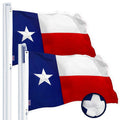 G128 Texas State Flag 2x3 FT 2Pack Embroidered Stars Sewn Stripes Heavy Duty 220GSM Tough Spun Polyester Quality with Brass Grommets