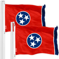 Tennessee TN State Flag 3x5 Ft 2Pack 150D Printed Polyester By G128