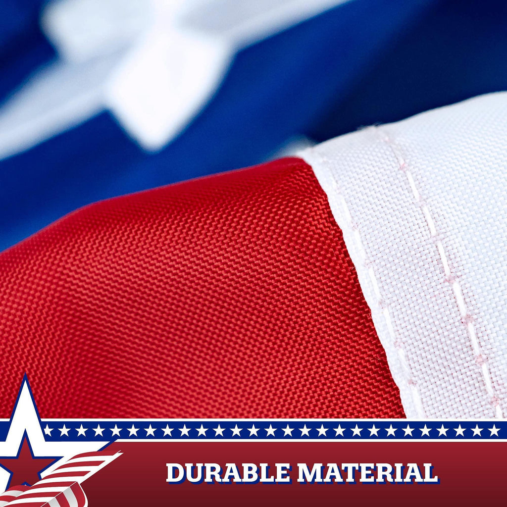 USA Pleated Fan Flag 5x10 Ft American USA Bunting Decoration Flags Embroidered