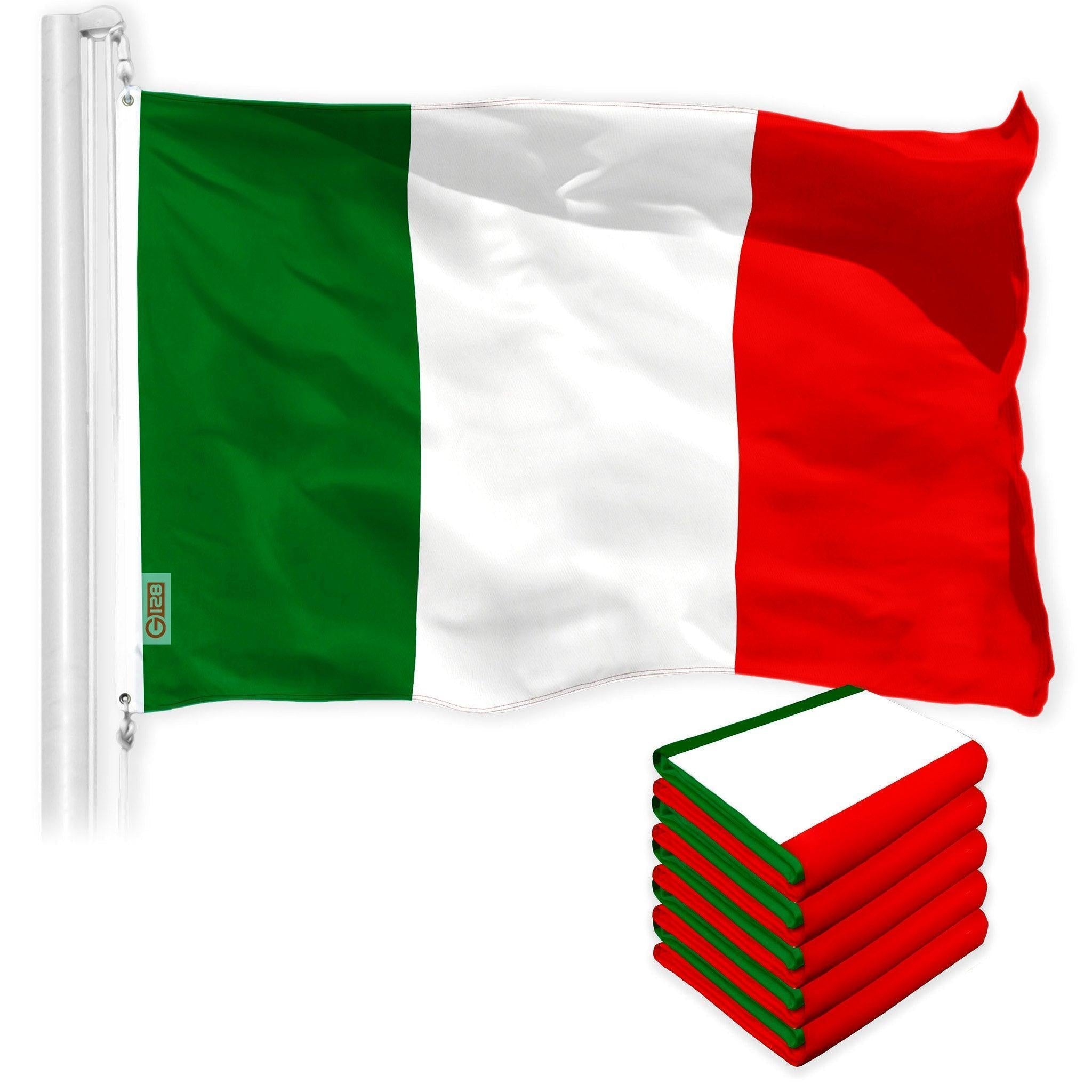Italy Italian Flag 3x5 Ft 5Pack 150D Printed Polyester By G128