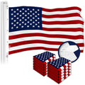 G128 American Flag 10-Pack - 12x18 Ft Embroidered 600D Tough Series