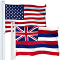 Combo Pack USA American Flag 3x5 Ft and Hawaii State Flag 3x5 Ft 150D Printed
