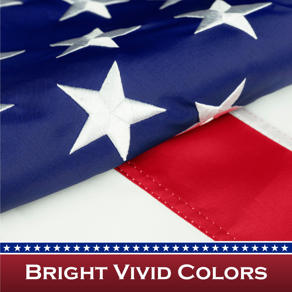 USA American Flag 3x5 Ft 5Pack Pole Sleeve Embroidered Polyester By G128