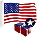 G128 10 Pack: American USA Flag  16x24 In  ToughWeave Series Embroidered 300D Polyester  Country Flag, Embroidered Stars, Sewn Stripes, Indoor/Outdoor, Brass Grommets