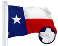 G128 2.5x4 Ft Embroidered Texas Flag | Premium Weatherproof Polyester