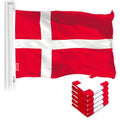Denmark Danish Flag 3x5 Ft 5Pack 150D Printed Polyester By G128