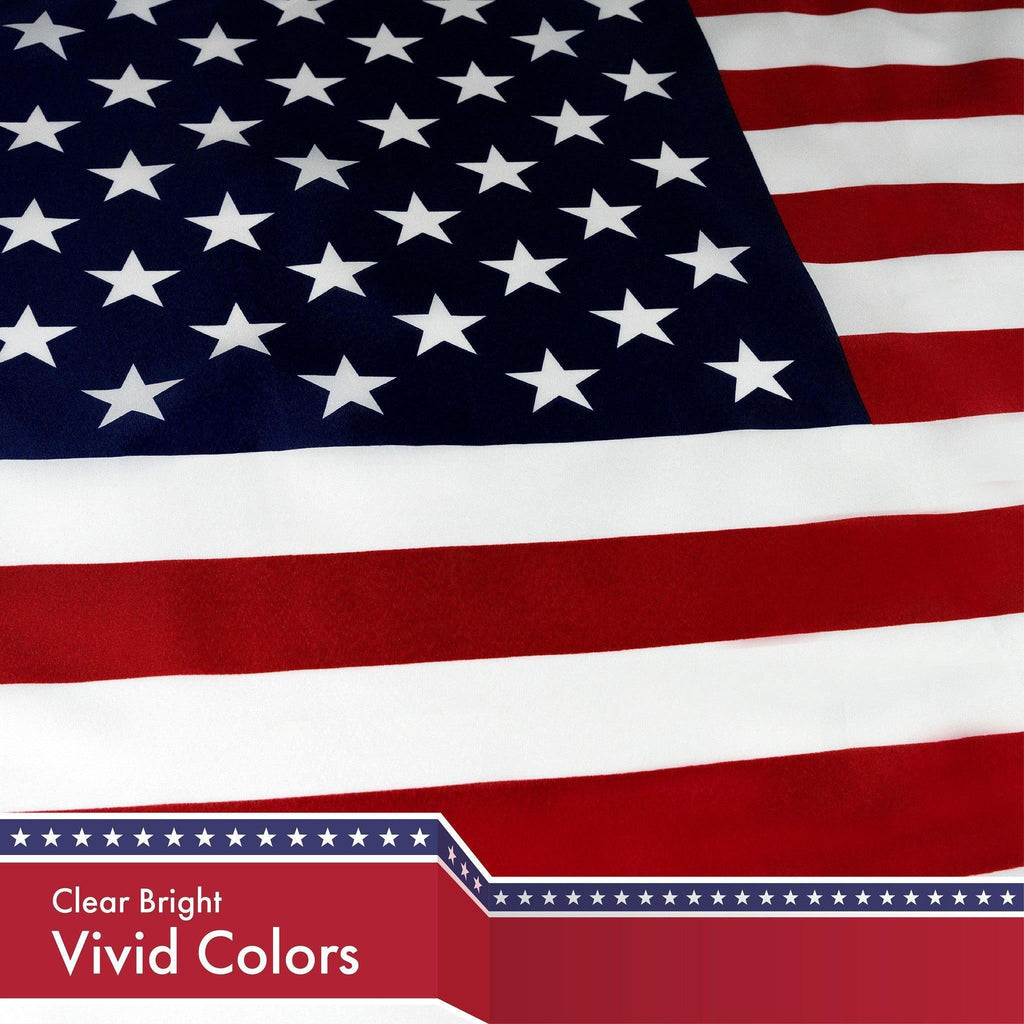 G128 Combo Pack: American USA Flag 3x5 Ft & Pakistan Flag 3x5 Ft, Both Printed 150D Polyester, Indoor/Outdoor, Brass Grommets