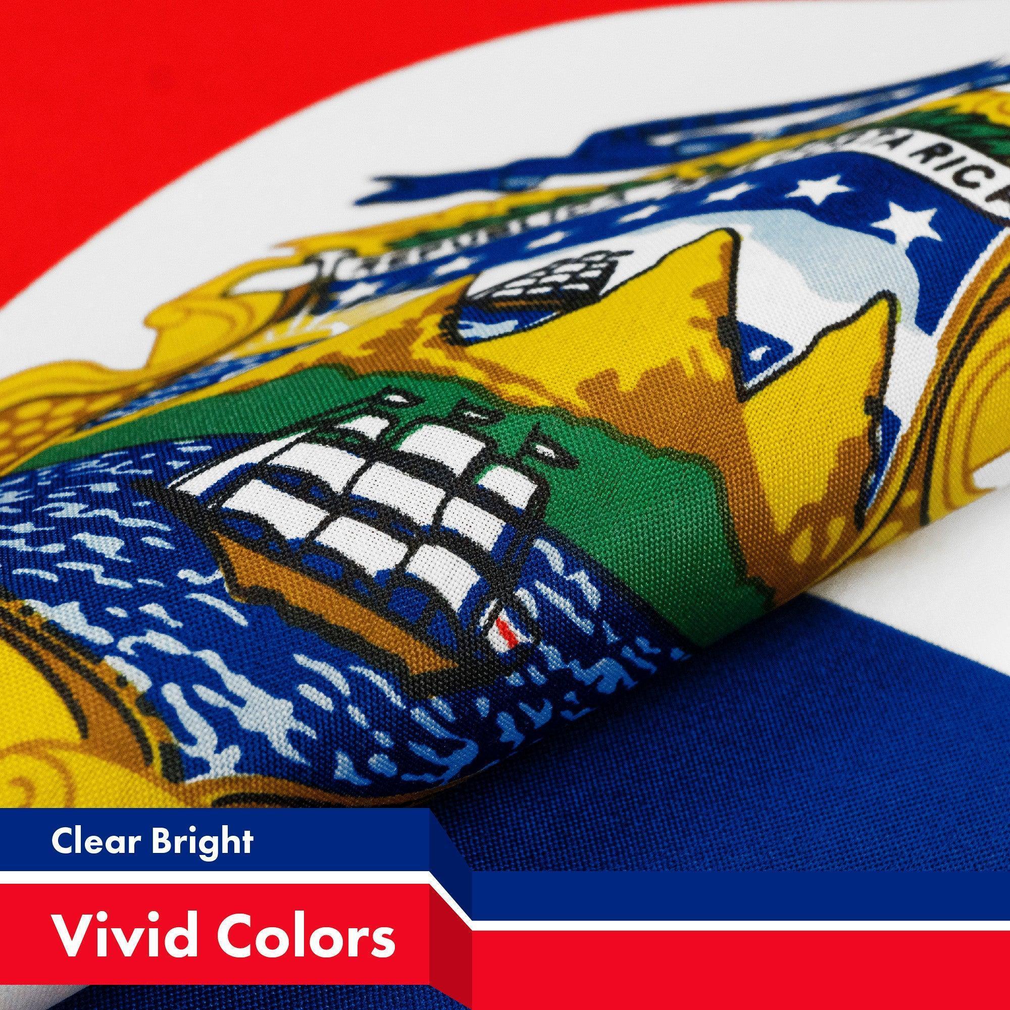 Costa Rica Costa Rican Flag 3x5 Ft 5Pack 150D Printed Polyester By G128