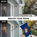 6ft Aluminum Flagpole & Utah State Flag Set | Tangle-Free Heavy-Duty Kit