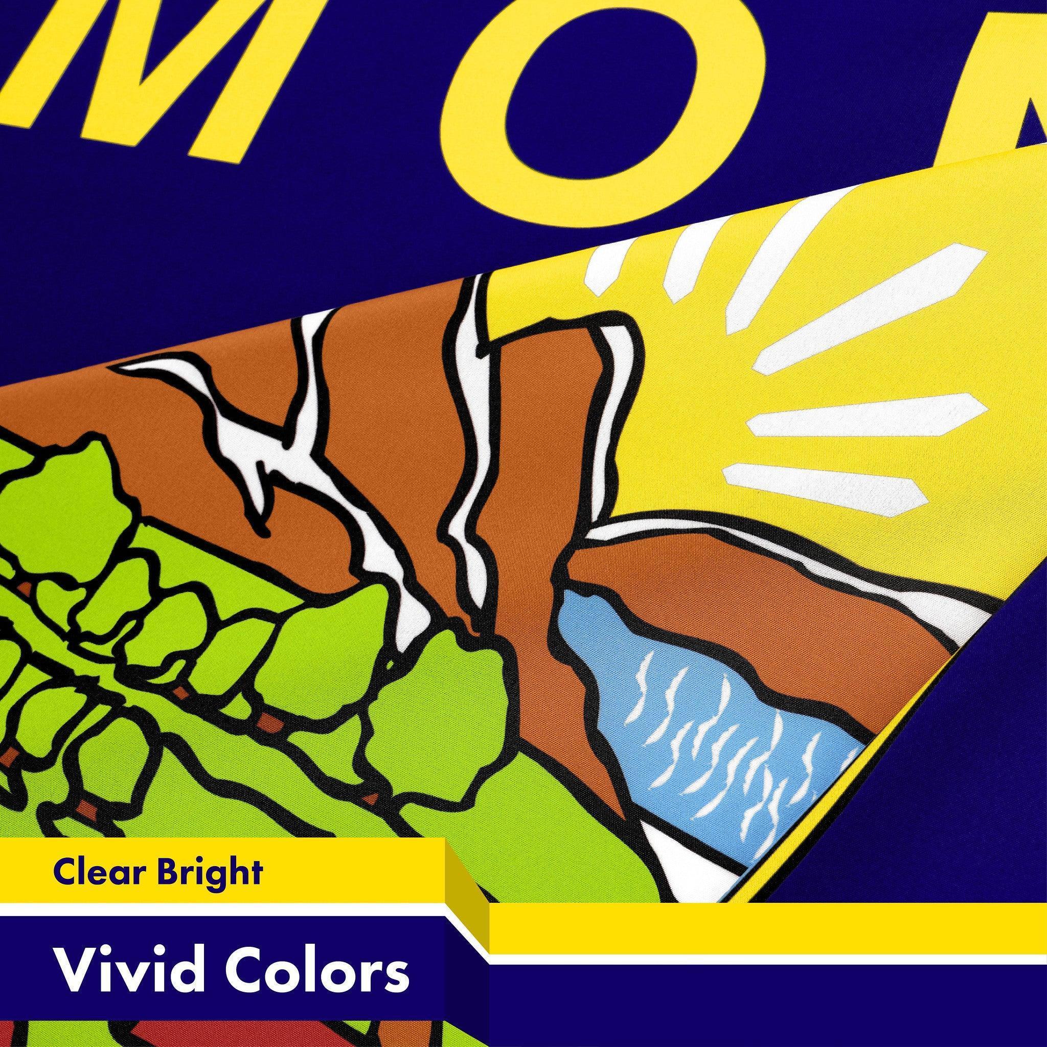 G128 5 Pack: Montana MT State Flag  3x5 Ft  LiteWeave Pro Series Printed 150D Polyester  Indoor/Outdoor, Vibrant Colors, Brass Grommets, Thicker and More Durable Than 100D 75D Polyester