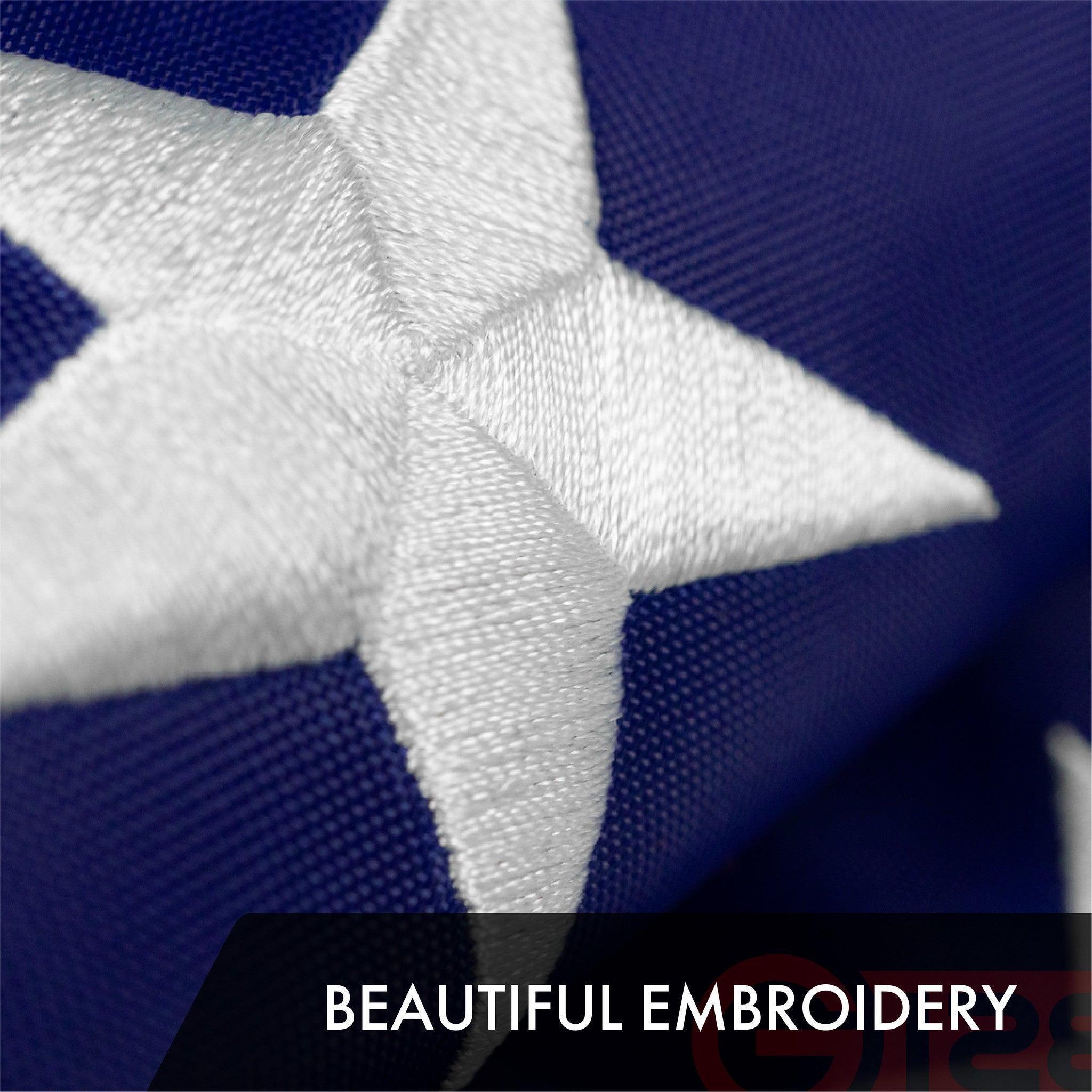 G128 5 Pack: American USA Flag  16x24 In  ToughWeave Series Embroidered 300D Polyester  Country Flag, Embroidered Stars, Sewn Stripes, Indoor/Outdoor, Brass Grommets