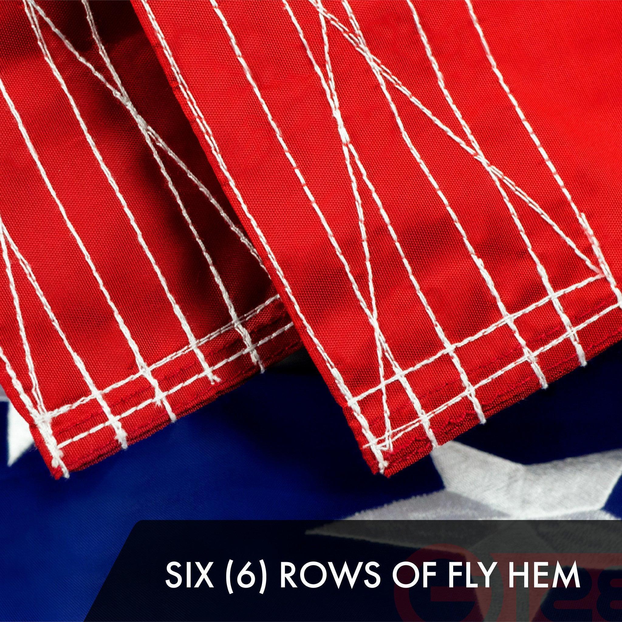 G128 Heavy-Duty 8x12 Ft USA & Texas Flag Set | ToughWeave Embroidered Polyester