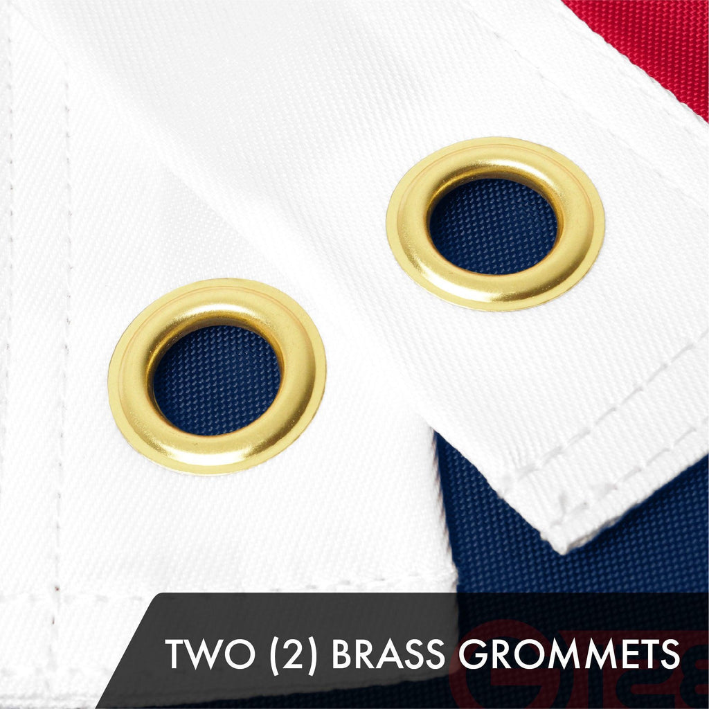G128 2 Pack: Mississippi 2020 MS State Flag  3x5 Ft  ToughWeave Series Embroidered 300D Polyester  Embroidered Design, Indoor/Outdoor, Brass Grommets