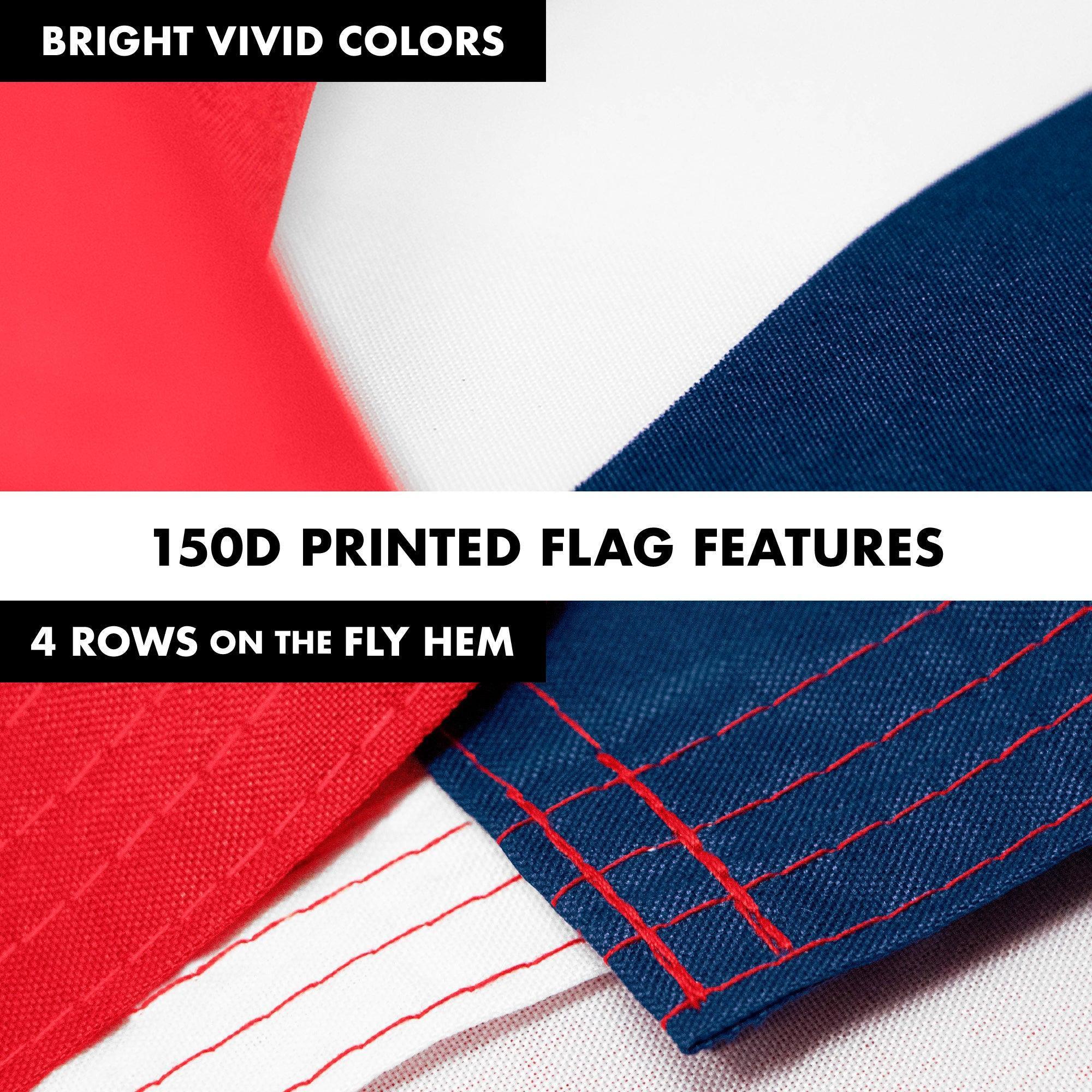 Open Vertial Deluxe Flag 3x5 ft- Aluminum flag pole