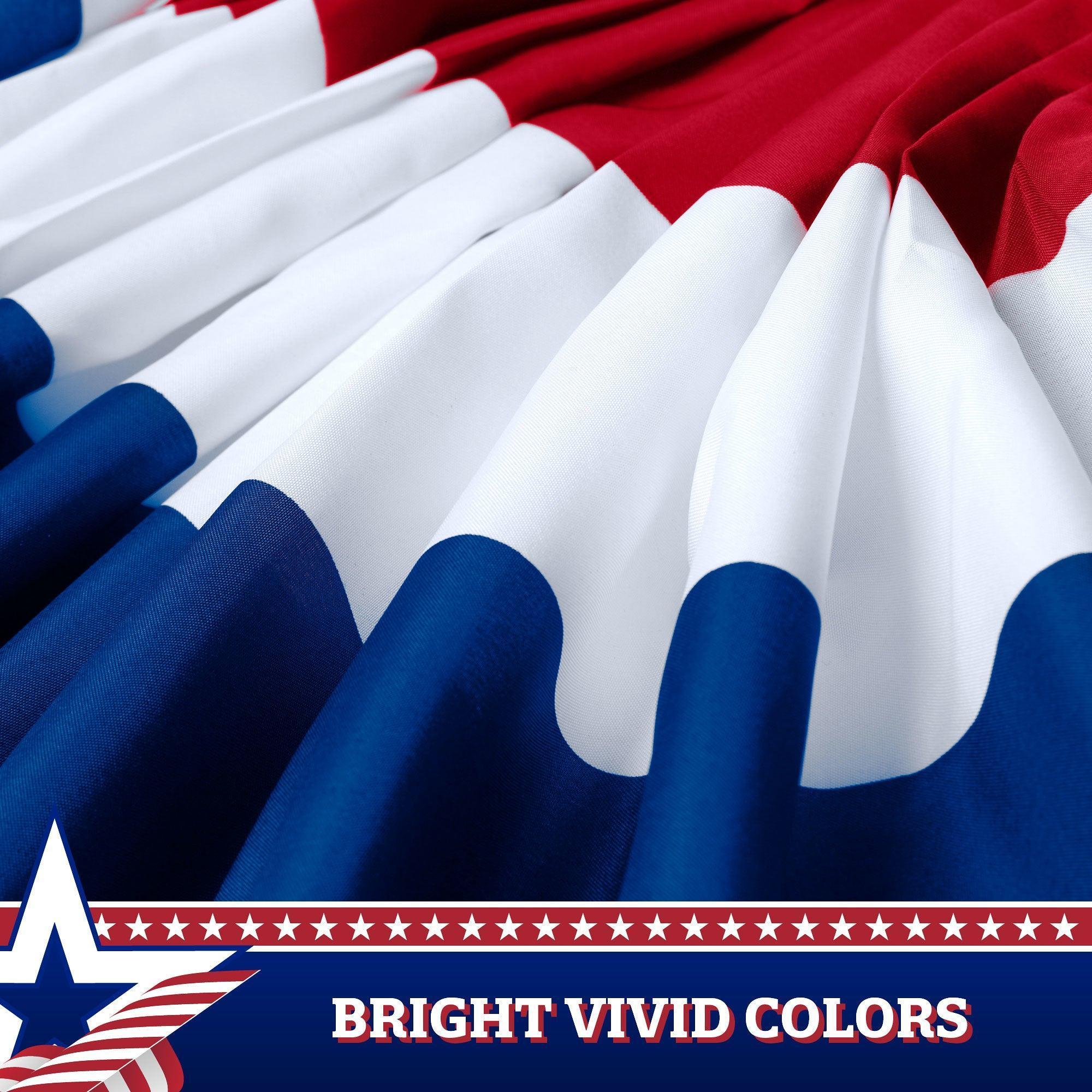 USA Printed Bunting Fan Flag 2-Pack | 2x4 Ft Premium Patriotic Outdoor Decor