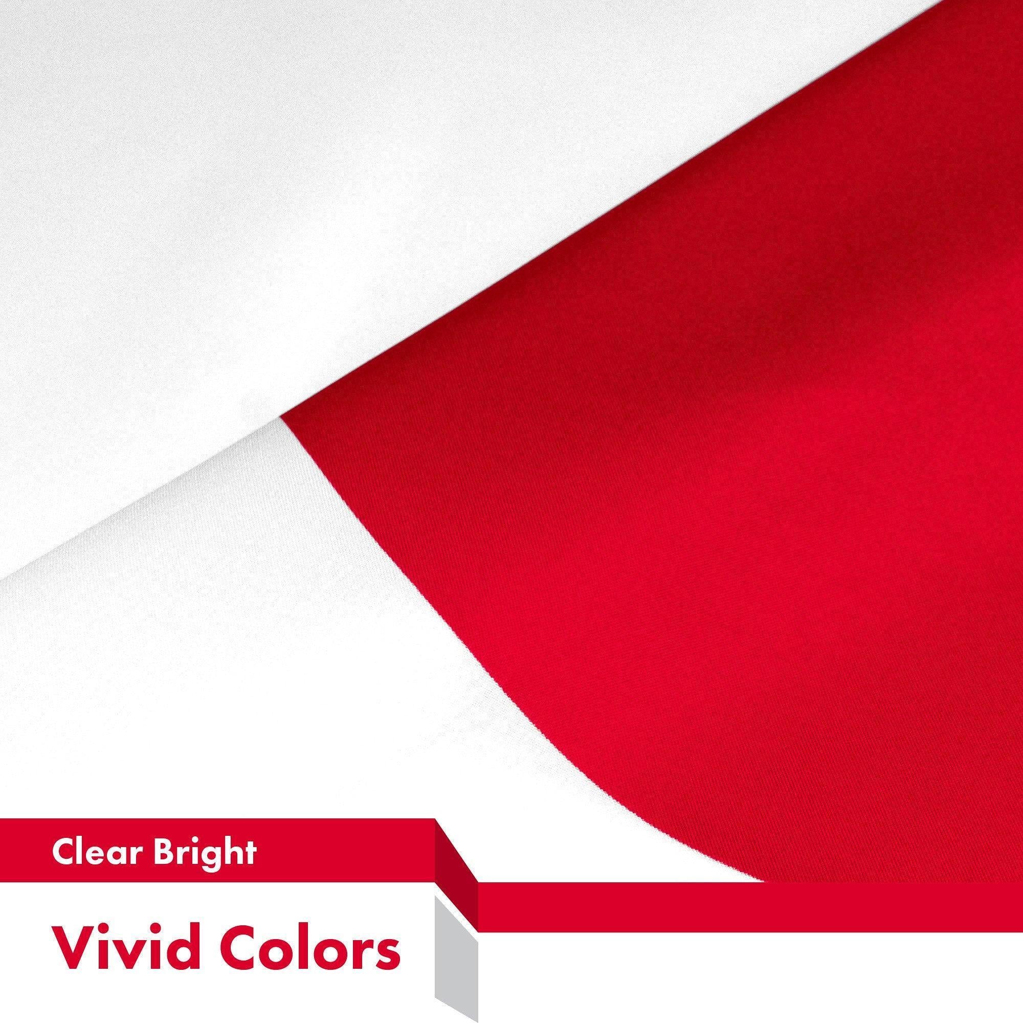 Japan Japanese Flag 3x5 Ft 5Pack 150D Printed Polyester By G128