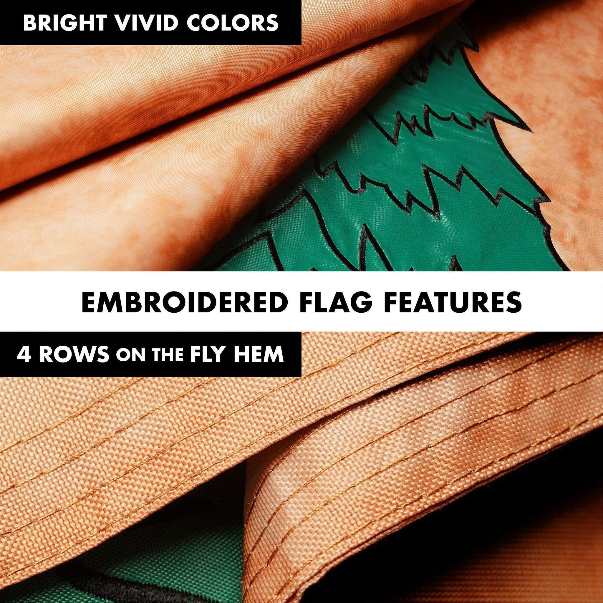 G128 Combo Pack: 6 Ft Tangle Free Aluminum Spinning Flagpole (Black) & An Appeal to Heaven TeaStained Flag 3x5 Ft, Double ToughWeave Pro Series DS Embroidered 420D Polyester  Pole with Flag Included