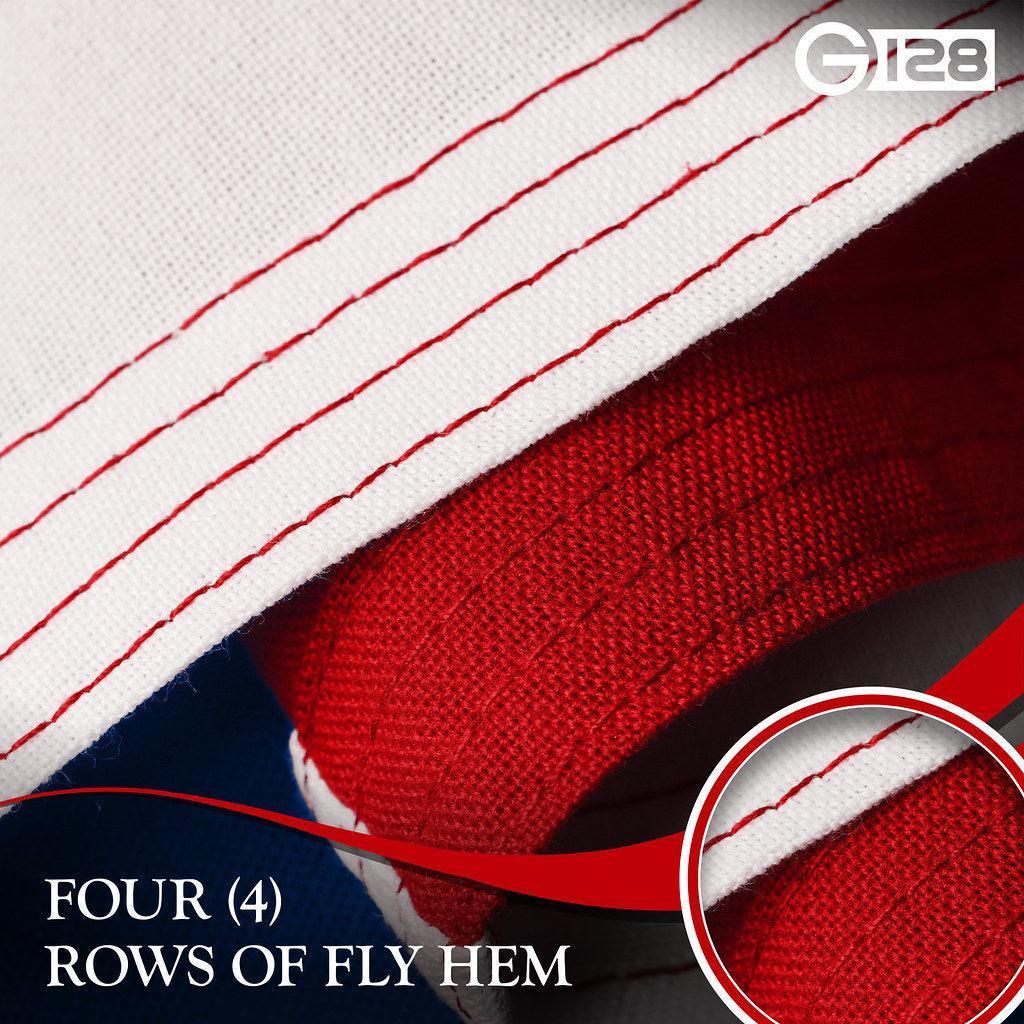 G128 5 Pack: Puerto Rico Puerto Rican PR Flag  3x5 Ft  Embroidered 220GSM SPUN POLYESTER  Embroidered Stars, Sewn Stripes, Brass Grommets, Indoor/Outdoor, Vibrant Colors, Heavy Duty SPUN POLYESTER