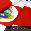 G128 Costa Rica Costa Rican Flag  3x5 Ft  ToughWeave Series Embroidered 300D Polyester  Country Flag, Embroidered Design, Indoor/Outdoor, Brass Grommets
