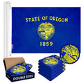 Oregon OR State Flag 3x5 Ft 5Pack Doublesided Embroidered Polyester By G128