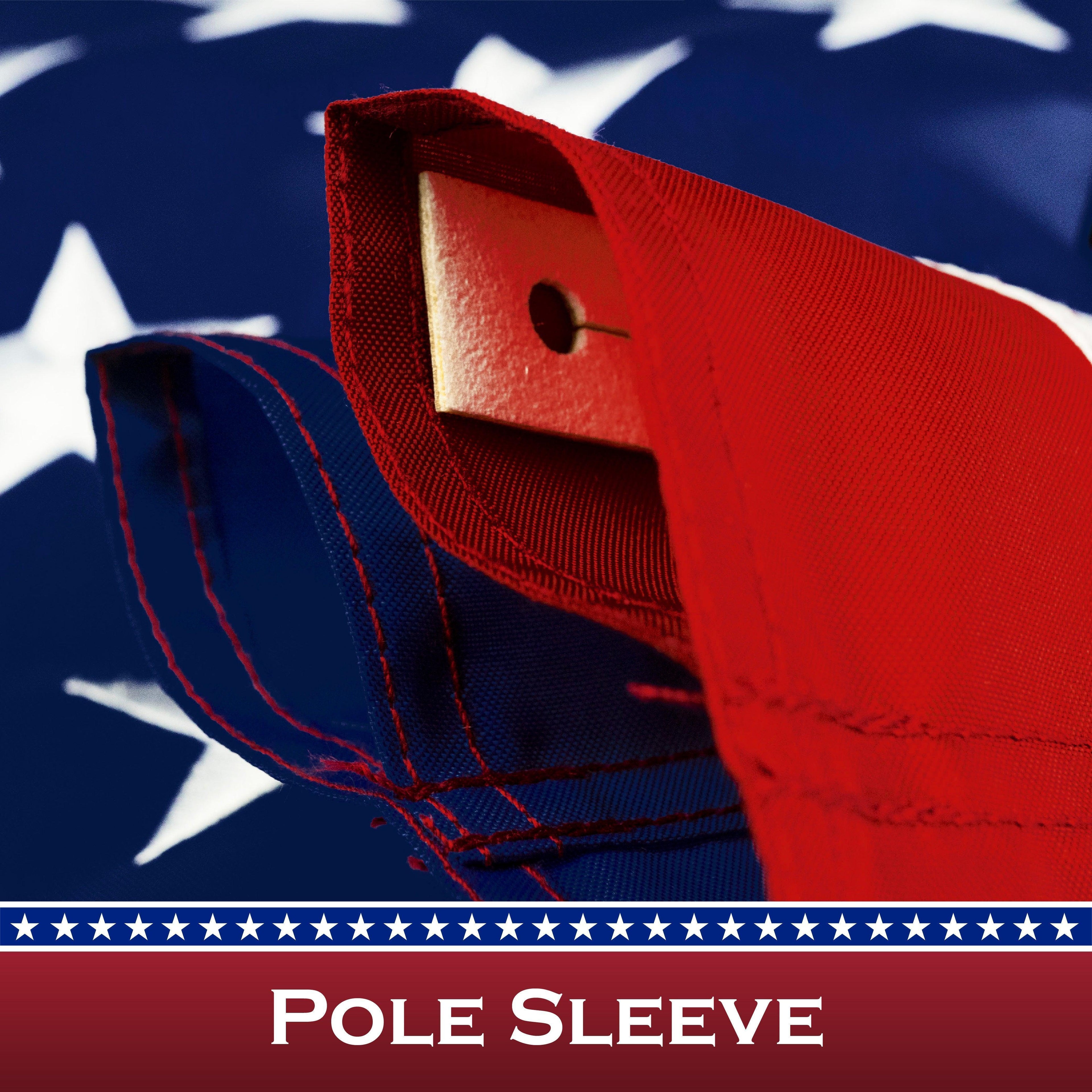 USA American Flag 3x5 Ft 5Pack Pole Sleeve Embroidered Polyester By G128
