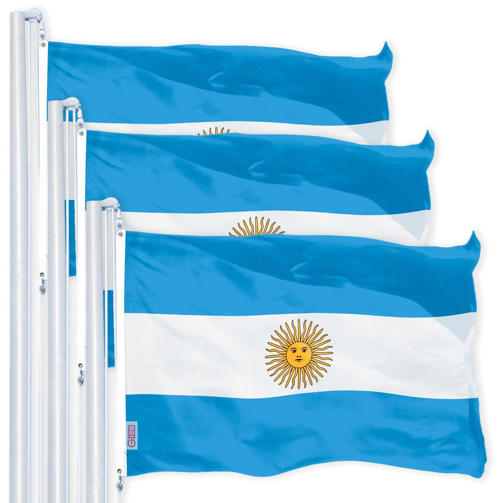 Argentina Argentinian Flag 3x5 Ft 3Pack 150D Printed Polyester By G128