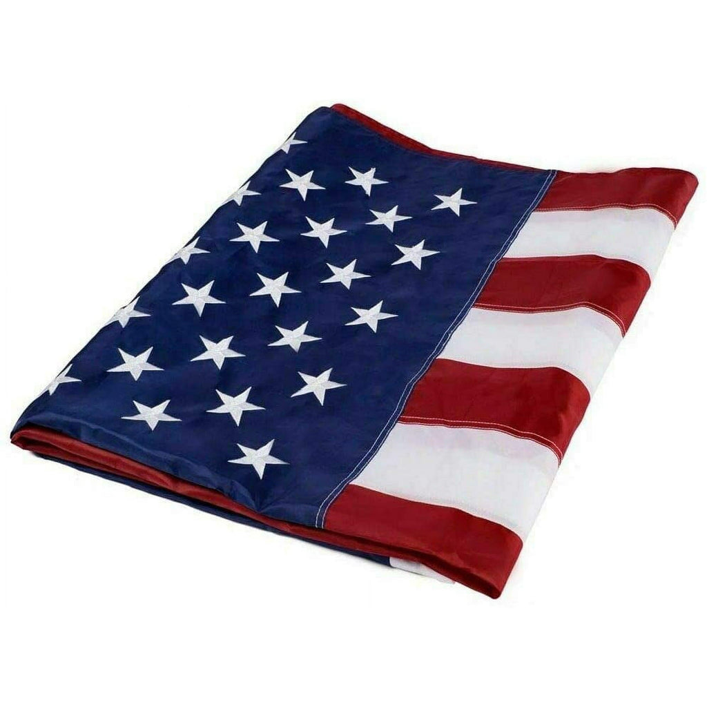 Heavy-Duty American Flag 2.5x4 ft - Embroidered Stars & Double-Sewn Stripes