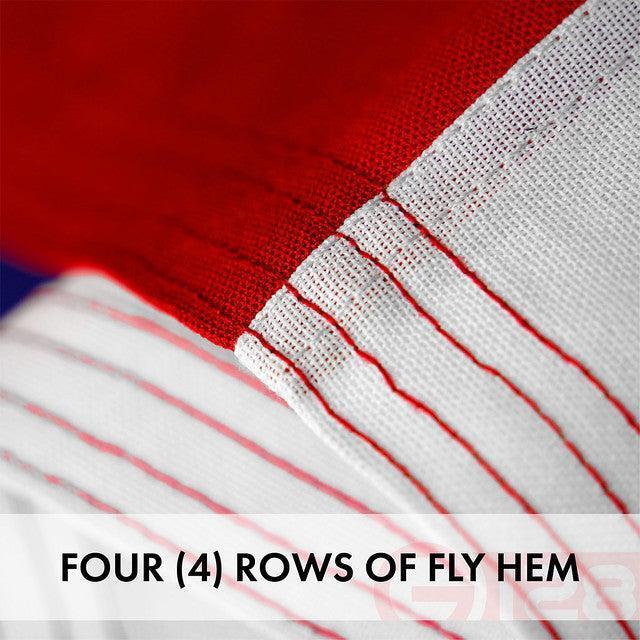 Texas Pride Embroidered Flag Set 6x10 FT 220GSM Polyester 5-Pack
