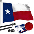 G128 Premium Texas Flag 3x5 ft with Spinning Pole