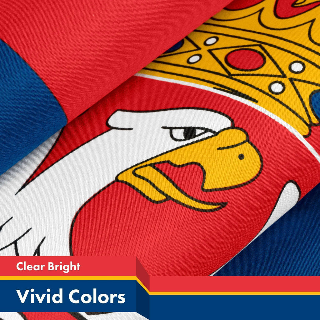 Serbia (Serbian) Flag 150D Printed Polyester 3x5 Ft
