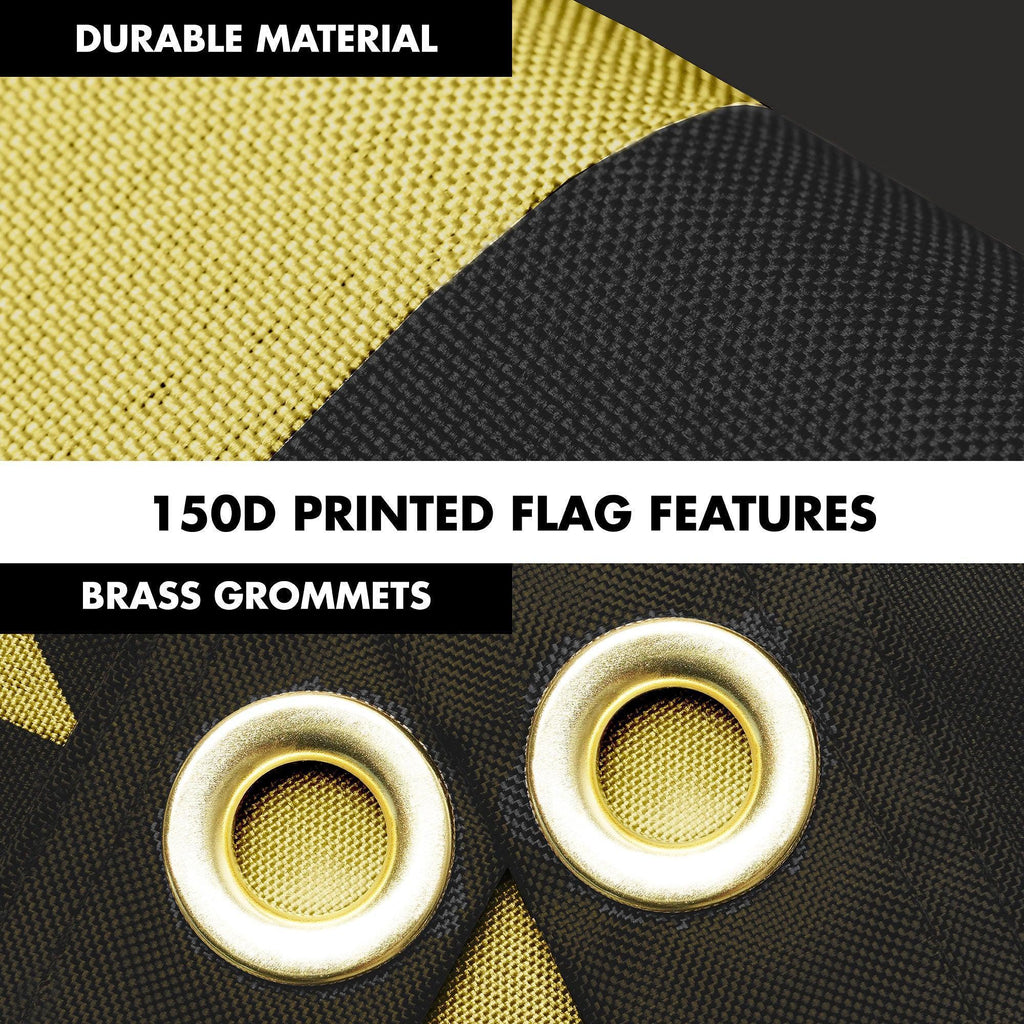 G128 Combo Pack: 6 Ft Tangle Free Aluminum Spinning Flagpole (Silver) & American USA Camouflage Flag 3x5 Ft, LiteWeave Pro Series Printed 300D Polyester  Pole with Flag Included