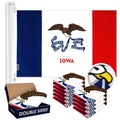 Iowa IA State Flag 3x5 Ft 10Pack Doublesided Embroidered Polyester By G128
