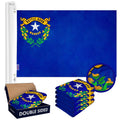 Nevada NV State Flag 3x5 Ft 5Pack Doublesided Embroidered Polyester By G128