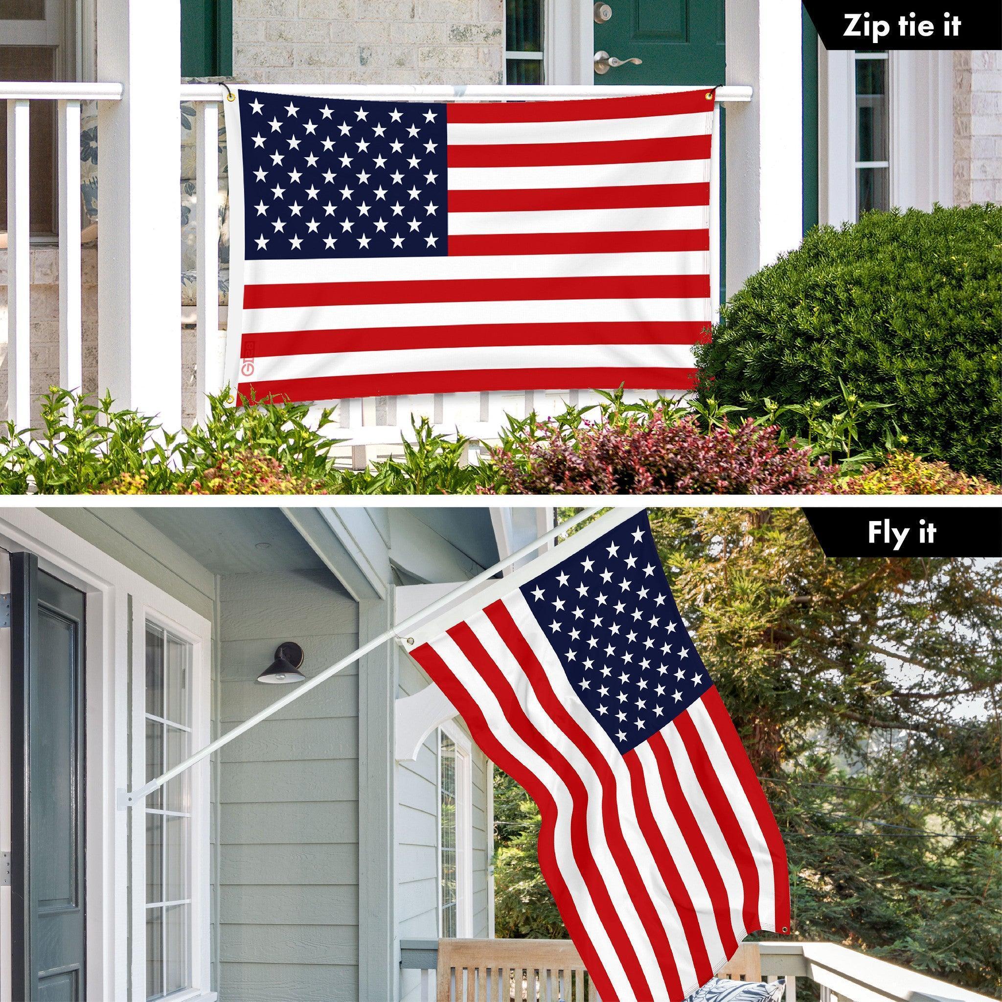 G128 American Flag 5-Pack: 3x5ft Superior 150D Polyester, Enhanced Colors