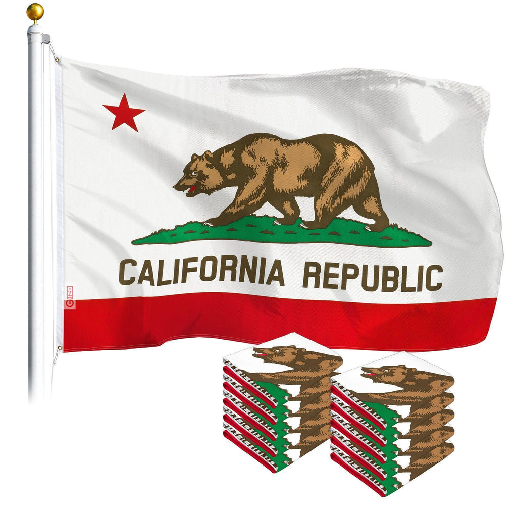 California CA State Flag 3x5 Ft 10Pack Printed Polyester By G128