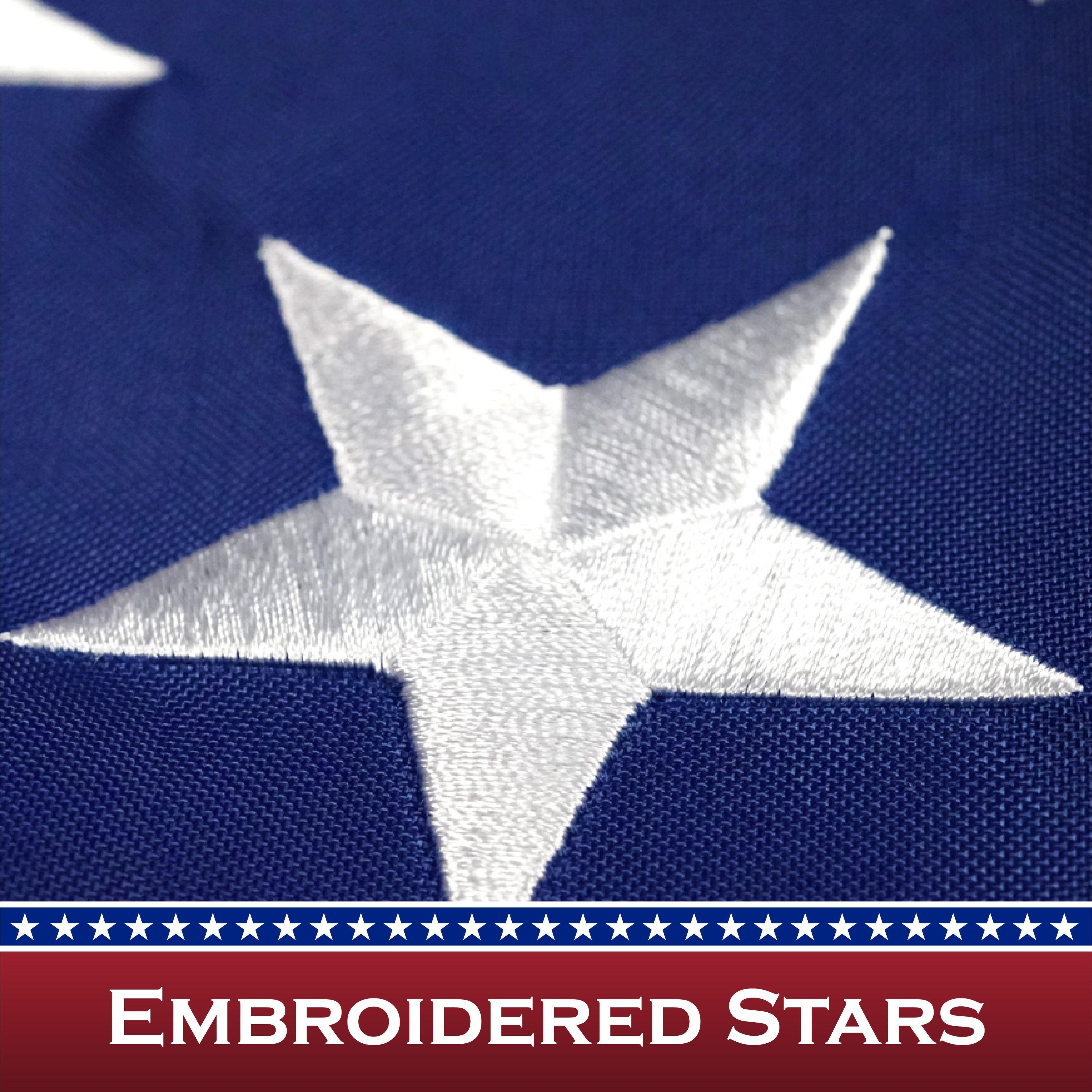 USA American Flag 3x5 Ft 5Pack Pole Sleeve Embroidered Polyester By G128