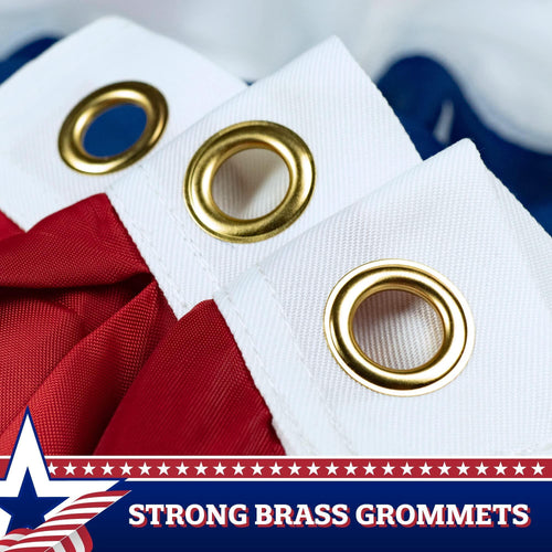 2 Pack USA Pleated Fan Flag 1.5x3 Ft American USA Bunting Decoration 150D Canvas