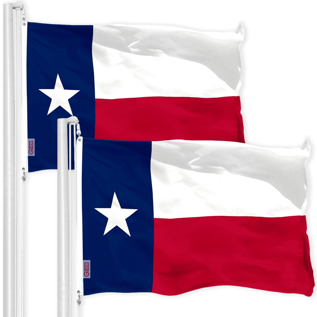 Texas 3x5 Ft Double State Flags - 150D Polyester Pack