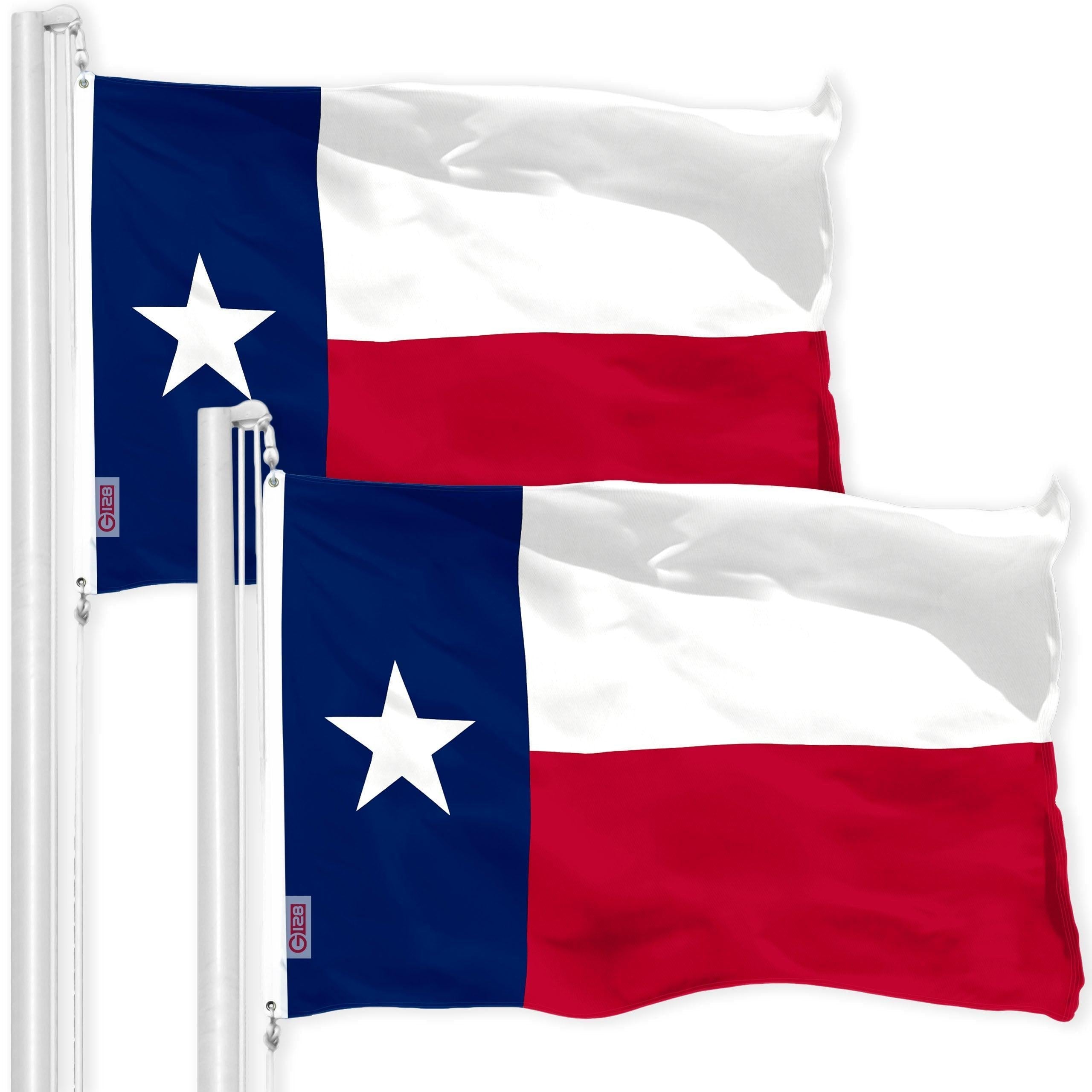 Texas 3x5 Ft Double State Flags - 150D Polyester Pack