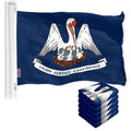 Louisiana LA State Flag 3x5 Ft 5Pack 150D Printed Polyester By G128