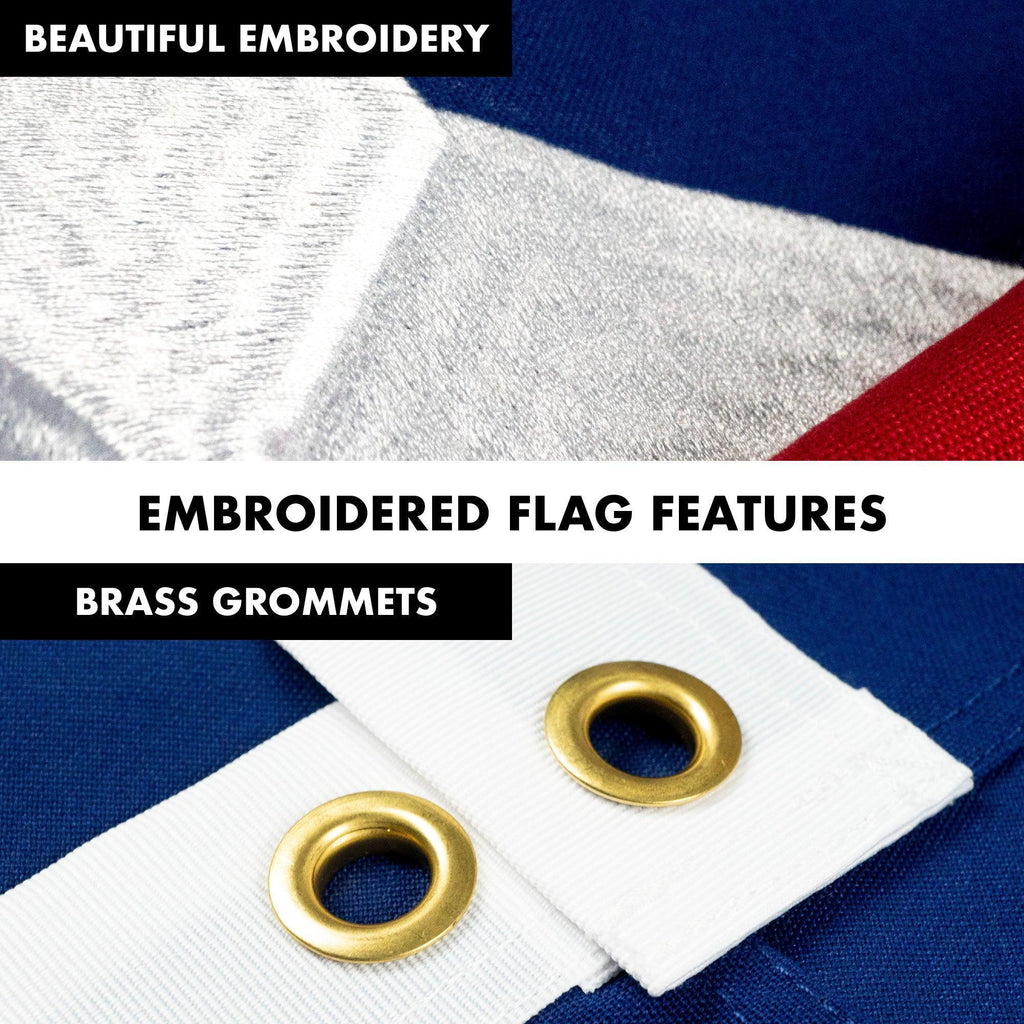 G128 Premium Texas Flag 3x5 ft with Spinning Pole
