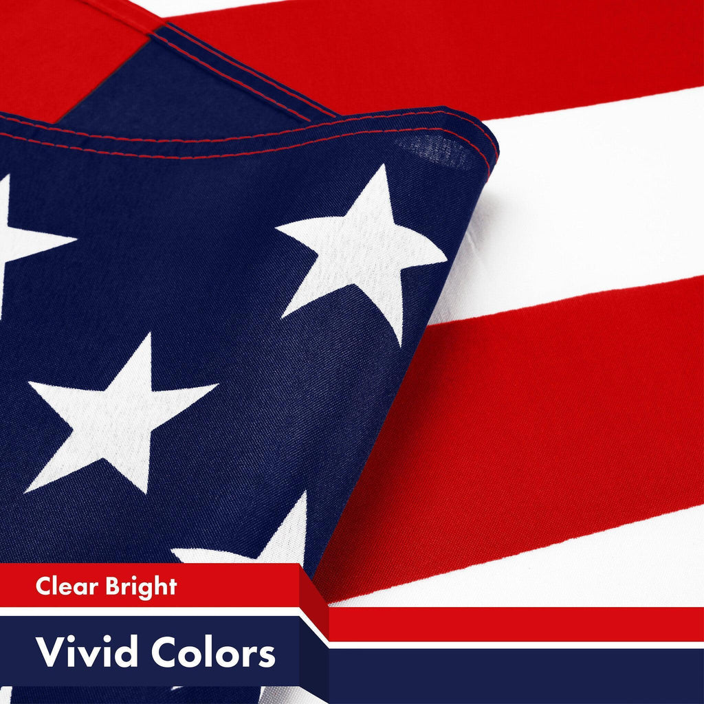 G128 American Flag 5-Pack: 3x5ft Superior 150D Polyester, Enhanced Colors