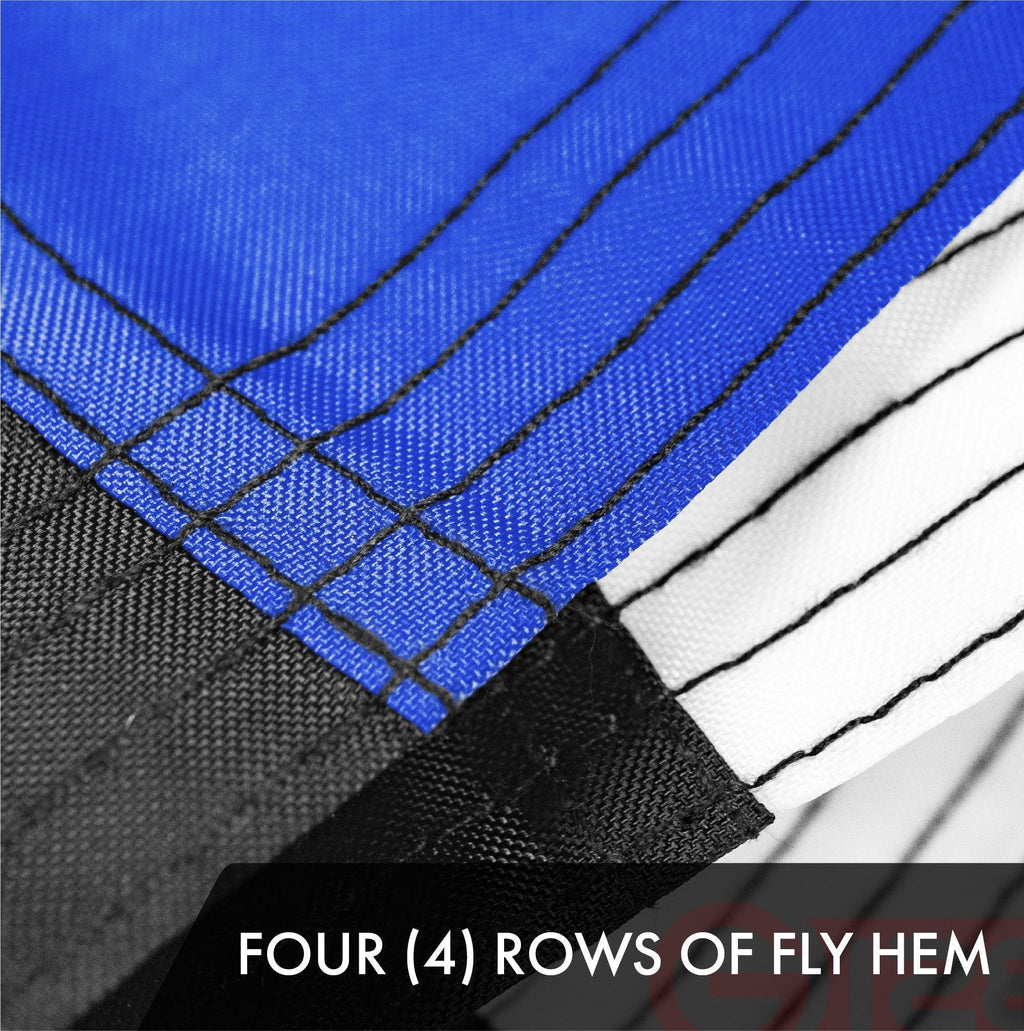 Thin Blue Line State Flag 3x5 Ft 3Pack Embroidered Polyester By G128
