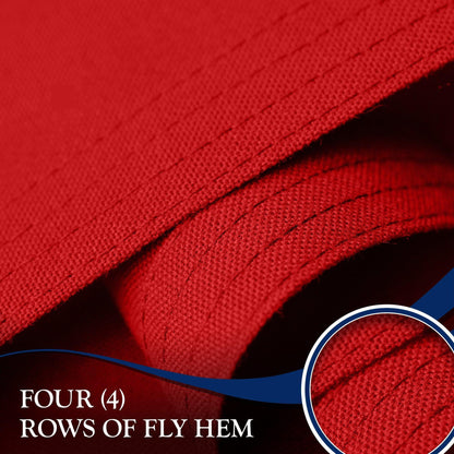 G128 Georgia State Flag  4x6 Ft  StormFlyer Series Embroidered 220GSM Spun Polyester  Embroidered Design, Indoor/Outdoor, Brass Grommets, Heavy Duty, All Weather