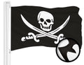 G128 Pirate Jolly Roger Swords Flag  2x3 Ft  ToughWeave Series Embroidered 300D Polyester  Novelty Flag, Embroidered Design, Indoor/Outdoor, Brass Grommets