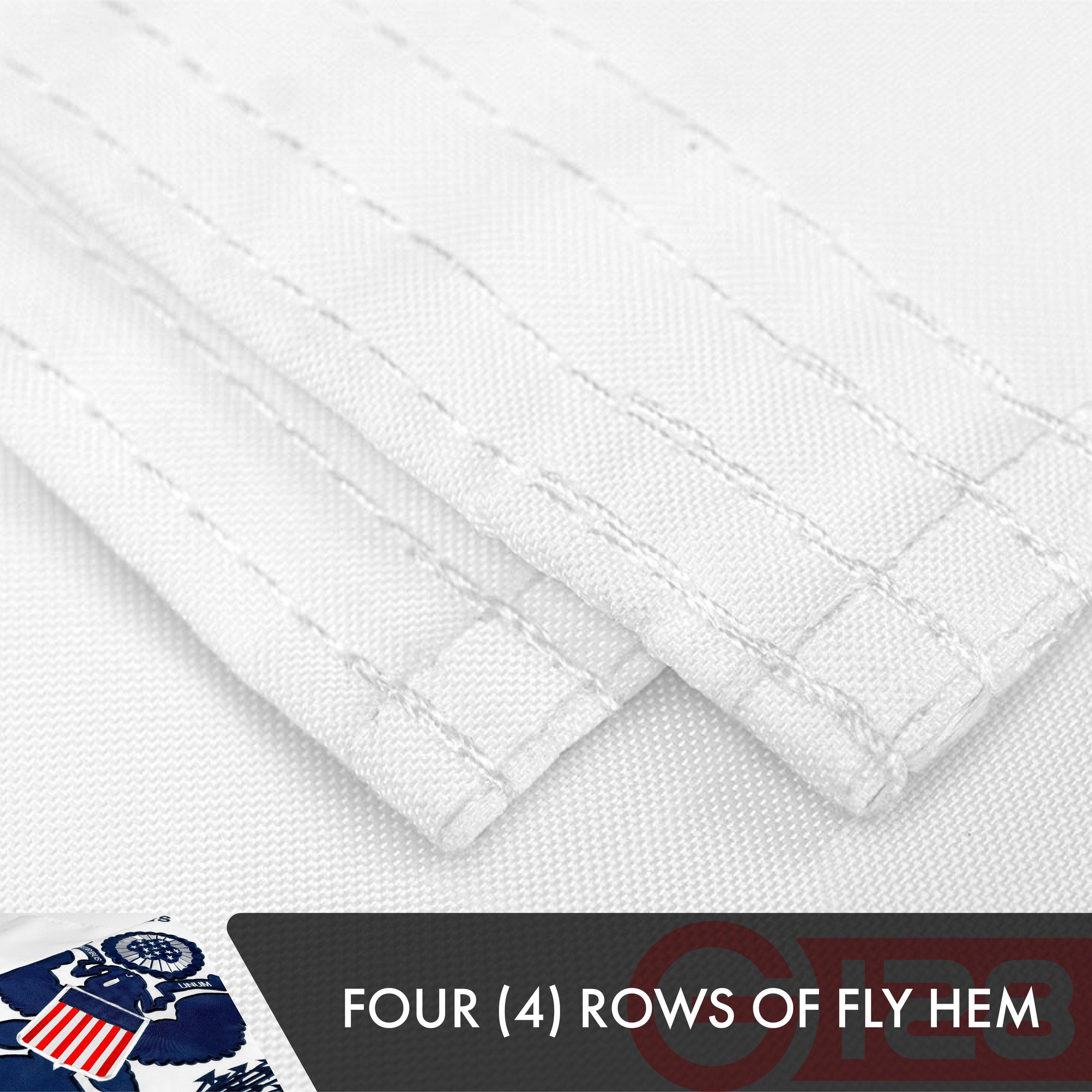 US Coast Guard Flag 210D Embroidered Polyester 3x5 Ft  Double Sided 3ply