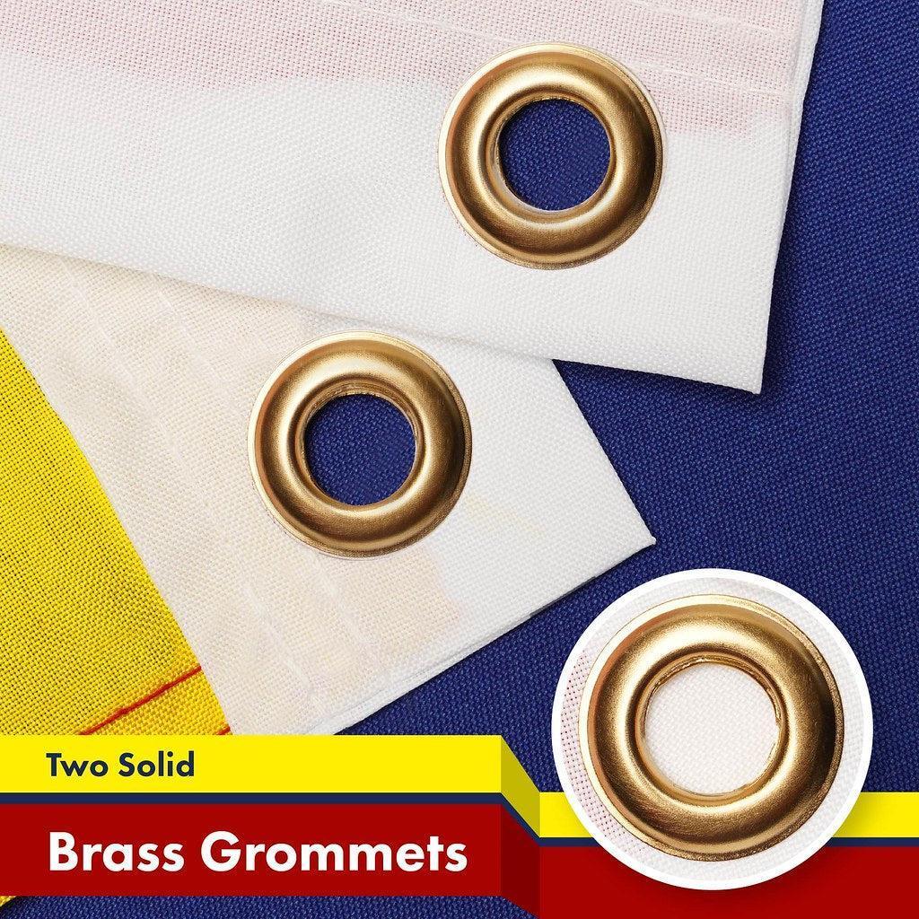 G128 5 Pack: Venezuela Venezuelan Flag  3x5 Ft  Printed 150D Polyester  Indoor/Outdoor, Vibrant Colors, Brass Grommets, Quality Polyester, Much Thicker More Durable Than 100D 75D Polyester