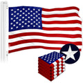G128 5 Pack: American USA Flag  16x24 In  ToughWeave Series Embroidered 300D Polyester  Country Flag, Embroidered Stars, Sewn Stripes, Indoor/Outdoor, Brass Grommets
