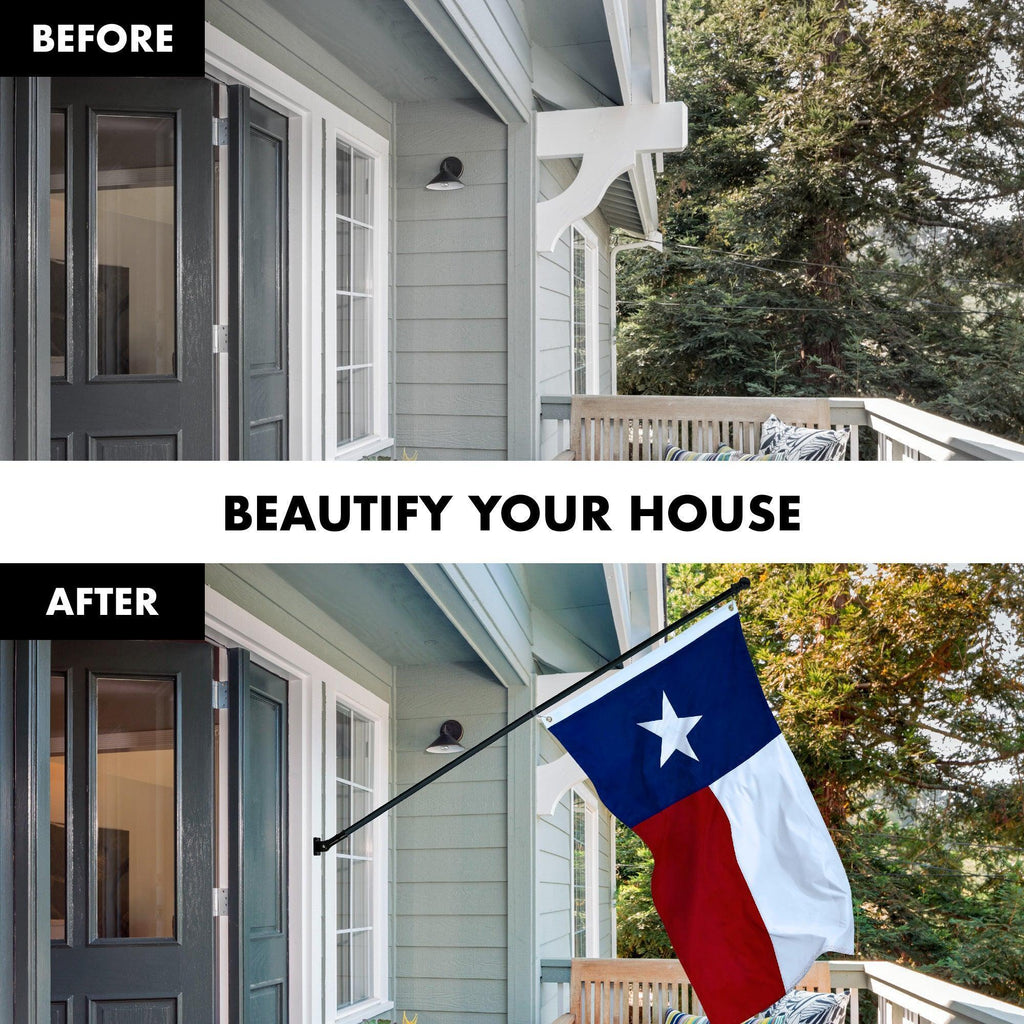 G128 Premium Texas Flag 3x5 ft with Spinning Pole